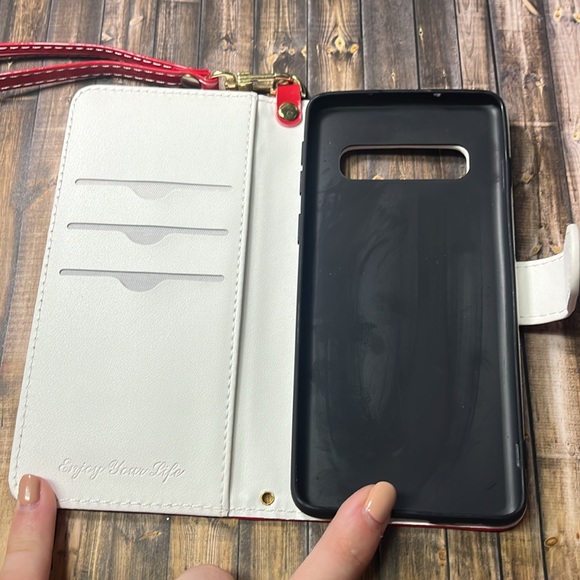 5for$10 Samsung Galaxy S10 Apples Cartoon Flip Wallet Leather Case 3 Card Slot - Picture 2 of 9